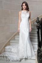 Rachel Allan Bridal - Beaded Sheath Gown With Draping M619