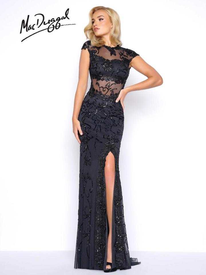 Mac Duggal - Cap Sleeves Long Evening Dress 1903m