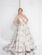 Terani Couture - 1813m6718 Off The Shoulder Textured A-line Gown