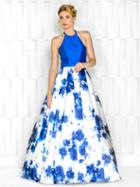 Colors Dress - 1682 Halter Mikado Printed Dress