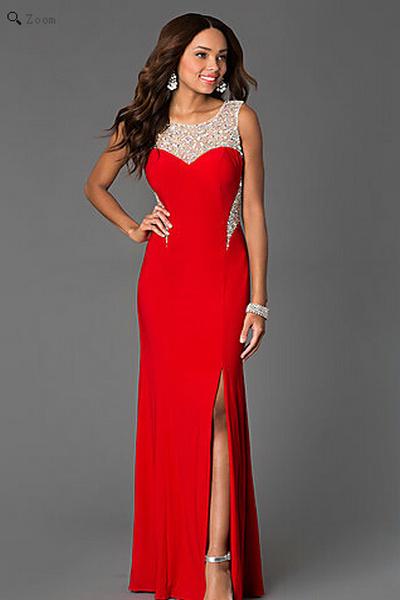 Dancing Queen - Spectacular Dress With Illusion Neck And Sides 8858