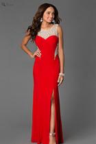 Dancing Queen - Spectacular Dress With Illusion Neck And Sides 8858