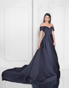 Terani Couture - 1812e6276 Off-shoulder A-line Evening Gown