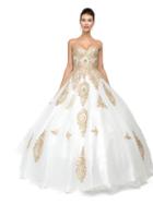 Dancing Queen - Stunning Sweetheart Bead Embellished Ball Gown 1105