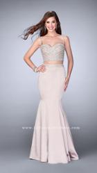 La Femme - Two-piece Shimmering Sweetheart Long Evening Gown 24233