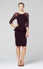Daymor Couture - Sheer Quarter Sleeve Cocktail Dress 265