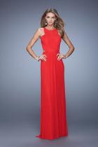 La Femme - 21187 Gathered Panel Cutout Gown