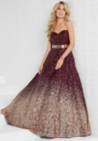 Tiffany Homecoming - 16264 Strapless Sweetheart Ombre Sequined Ballgown