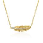 Logan Hollowell - Golden Feather Necklace