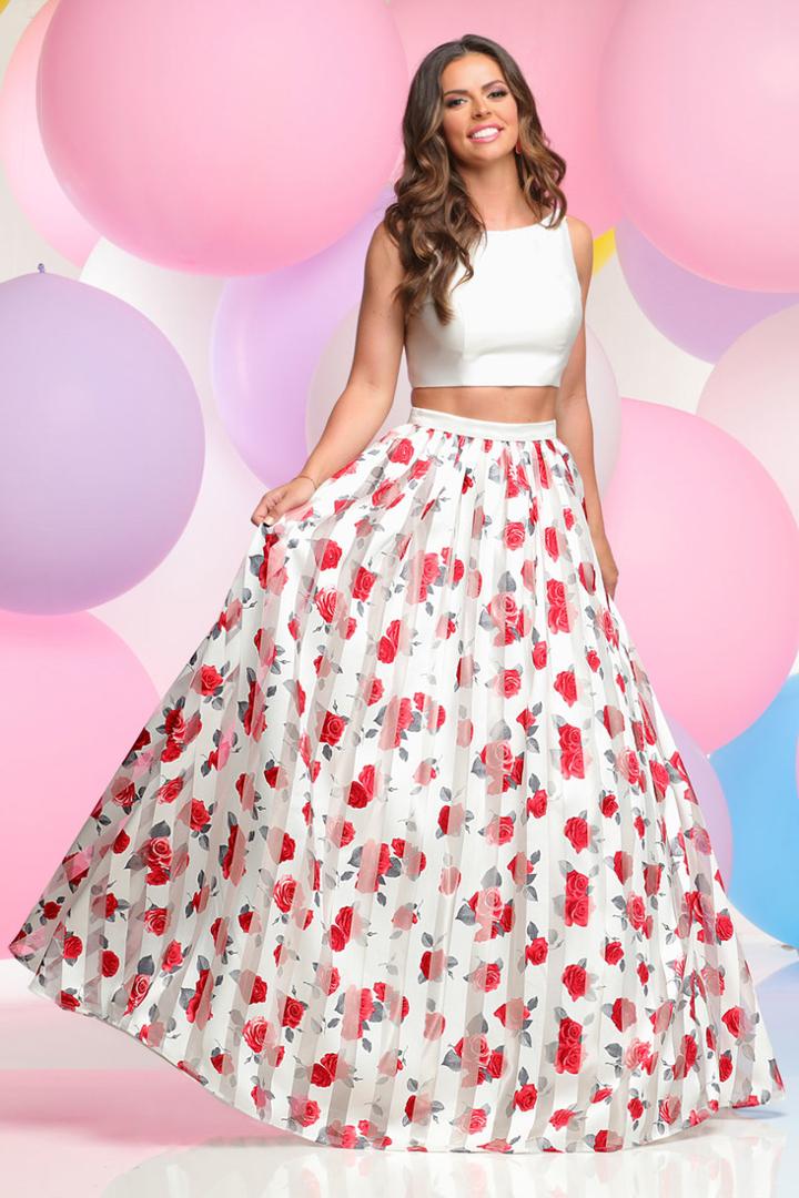Zoey Grey - Two Piece Multi-color Long Dress 30929