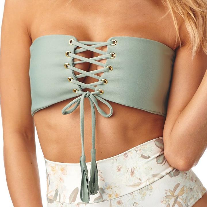 Montce Swim - Pistache Corset Bikini Top