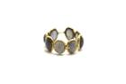 Tresor Collection - Labradorite Stackable Ring Bands In 18k Yellow Gold