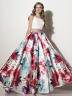Studio 17 - 12632 Two-piece Printed Mikado Ballgown