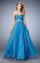 La Femme - 22382 Interwoven Sweetheart Chiffon Gown