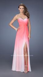 La Femme - Strapless Ruched Long Dress In Yellow 19742