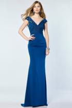 Alyce Paris - 1205 Sheer Sequined Fitted Evening Dress
