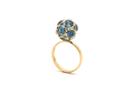 Tresor Collection - London Blue Topaz Sphere Ball Ring In 18k Yellow Gold