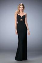 La Femme - 21922 Ruched Sweetheart Cutout Gown