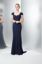 Jovani - Long Sweetheart Dress With Cap Sleeves M130