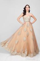 Terani Prom - Luxurious Strapless Sweetheart A-line Gown With Emblellished Waist 1712p2890