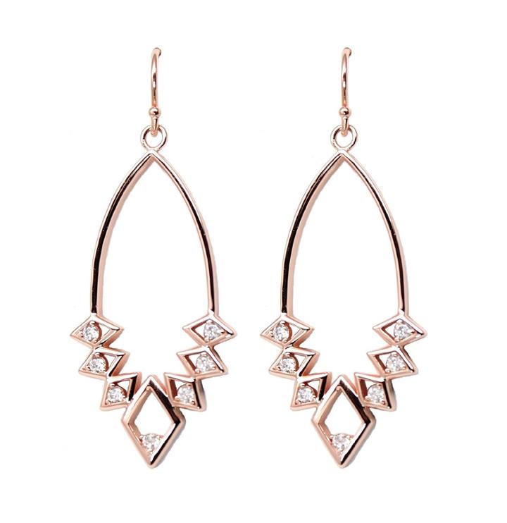 Rachael Ryen - Diamond Deco Drops In Rose Gold