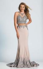 Dave & Johnny - A4465 Embellished Illusion Jewel Mermaid Dress