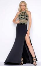 Cassandra Stone - 50365a High Neck Gown Style
