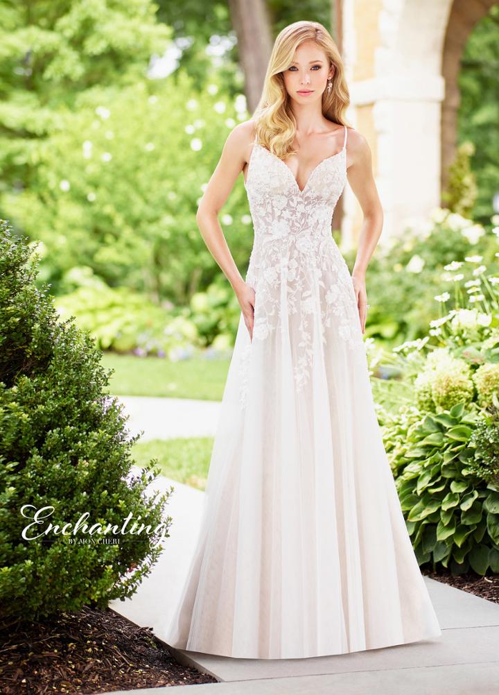 Enchanting By Mon Cheri - 118136 Embroidered A-line Wedding Dress