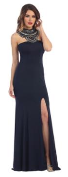 May Queen - Body Fitting Long Mermaid Dress With Slit Rq7321