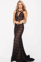 Jovani - 57815 Luscious Lace Backless Fitted Prom Dress
