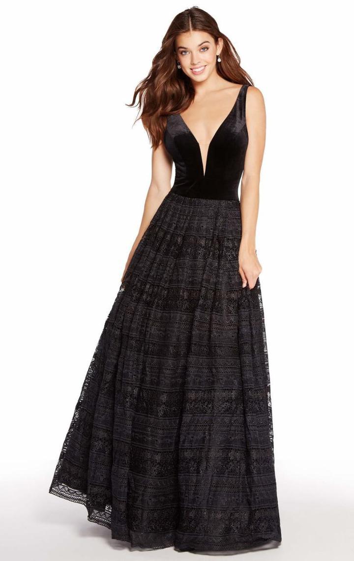 Alyce Paris - 60139 Plunging Sleeveless Gown With Open V Back