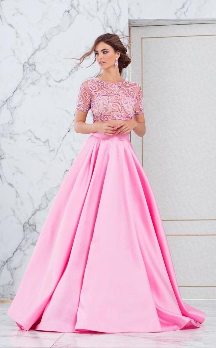 Tarik Ediz - Two Piece Jewel Neck Ballgown 50010