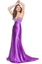 Blush - Strapless Sequined Long Gown 9584