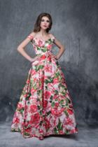 Nina Canacci - 1397 Floral Print Off-shoulder Ballgown