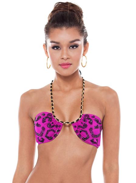 Nicolita Swimwear - Cuba Chain Bikini Tube Top Pink