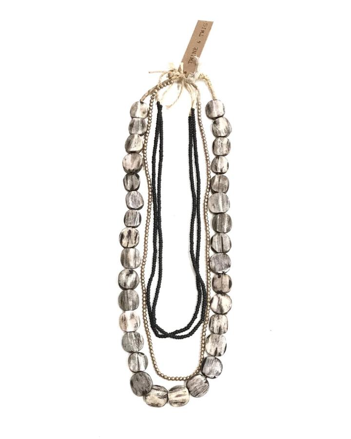 Twine & Twig - Gray Layer Necklace Set