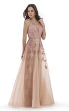Morrell Maxie - 15696 Shimmering Deep V-neck Evening Gown