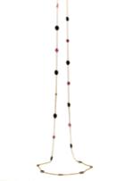 Tresor Collection - 18k Yellow Gold Long Necklace With Lapis & Ruby