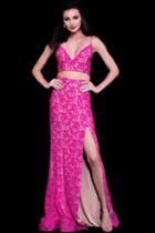 Jovani - 60373 Two Piece Lace Sheath Dress