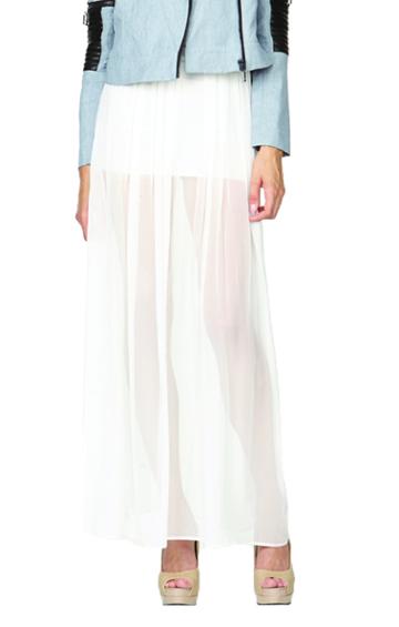 Valeriana Maxi Skirt I White
