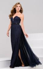 Jovani - 32347 Lace Plunging Sweetheart Gown