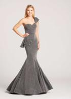 Ellie Wilde - Ew118100 One Shoulder Ruffled Jersey Mermaid Dress