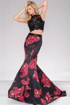 Jovani - Two-piece Print Mermaid Dress 35349