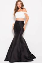 Jovani - 59786 Off-shoulder Two-piece Mermaid Gown