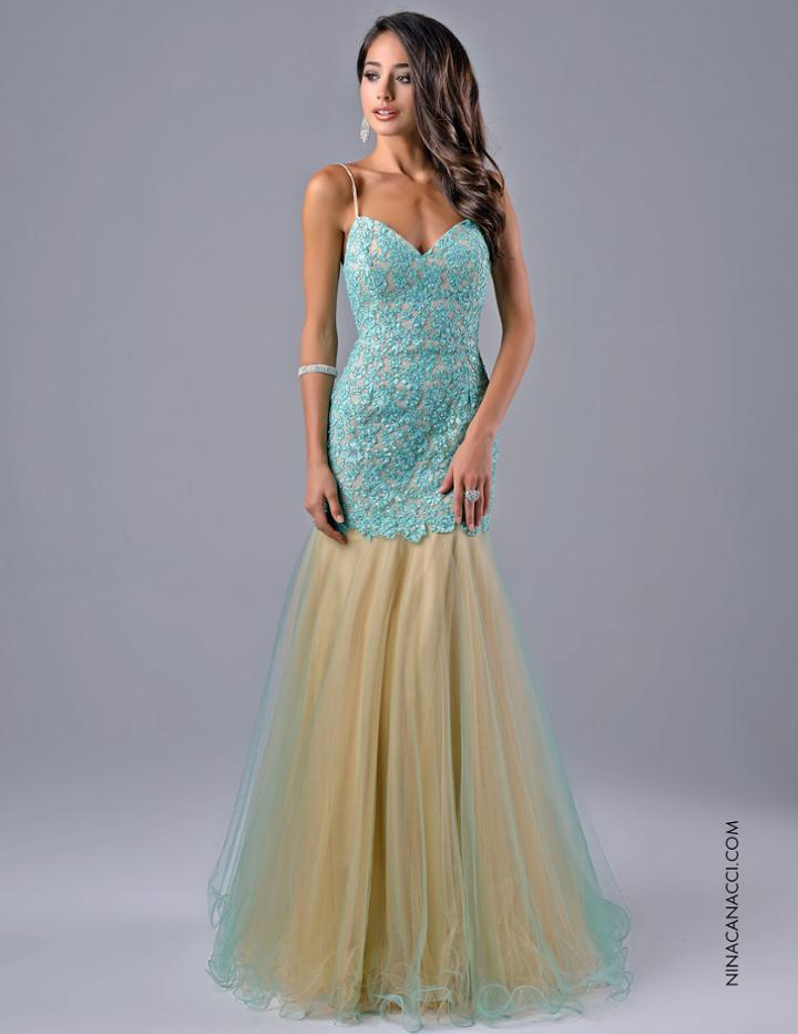 Nina Canacci - 7311 Dress In Mint Nude
