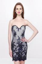 Primavera Couture - Embellished Strapless Sheath Cocktail Dress 1672
