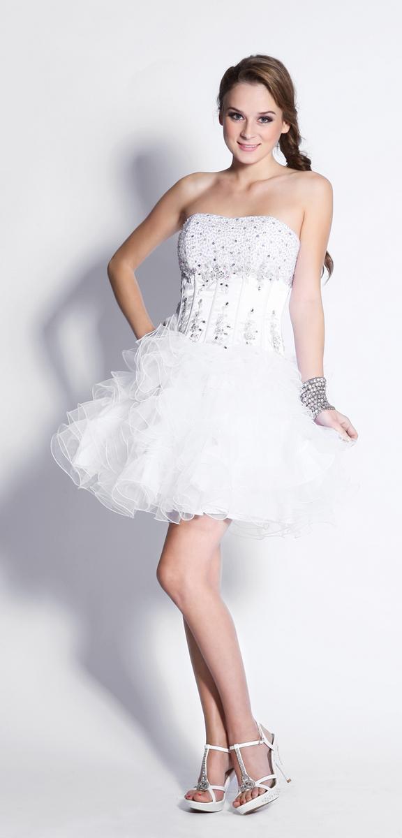 Short And Sassy Beaded Prom Dress