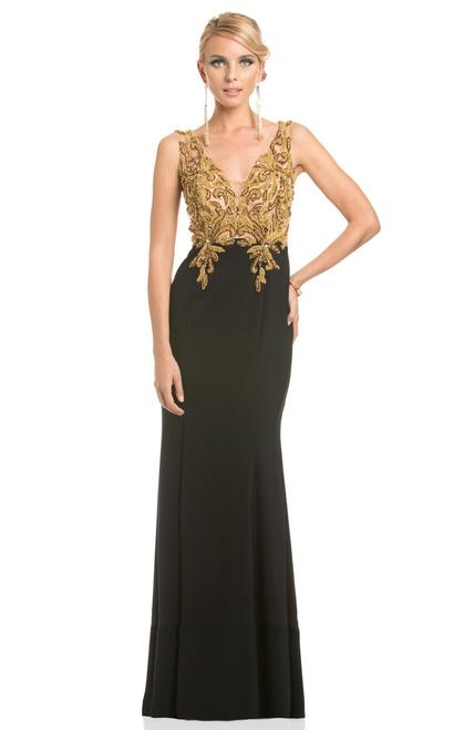 Lara Dresses - 32611 In Navy/gold