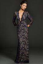 Jovani - 23662 Lace Illusion Jewel Sheath Dress