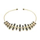 Margaret Elizabeth - Emerald Collar Necklace Black Onyx